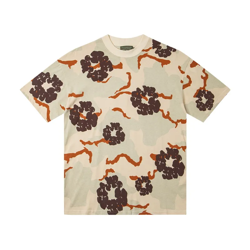 D316# ​​Top P132 D317# Pants P136 DENIM TEARS Kapok European and American fashion brand high quality correct version foam flocking camouflage printed short-sleeved suit Color Camouflage blue Camouflage powder Camouflage gray Camouflage apricot Camouflage green Size S-XL